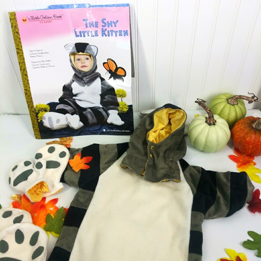 Little Golden Book The Shy Little Kitten Halloween Outfit Infant Size 12-18 M